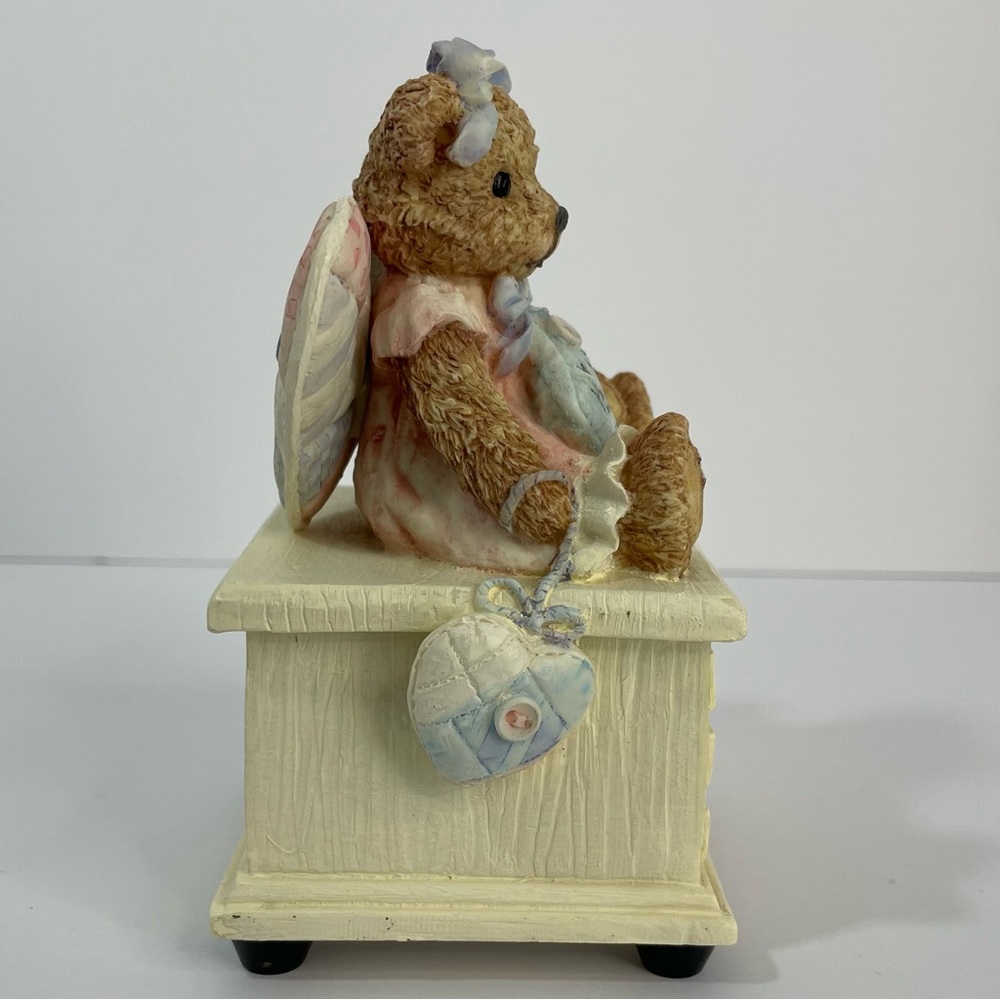 The San Francisco Music Box When You Wish Upon A Star Angel Bear Vintage 1996 - Picture 6 of 17